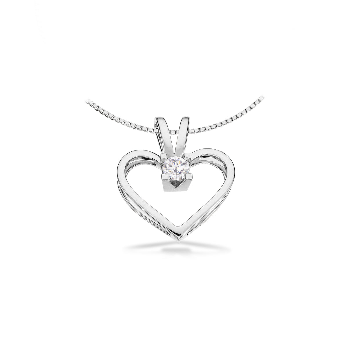 Scrouples - Kleopatra diamant hjerte vedhæng med 0,30ct w/si 14 kt. hvidguld - Modelnr.: 2126,30