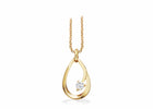 Scrouples - 8 kt guld vedhæng med syntetiske zirkoner og forgyldt kæde - Model: 214183