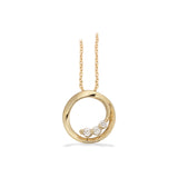 Scrouples - 8 kt guld vedhæng med syntetiske zirkoner og forgyldt kæde - Model: 215403