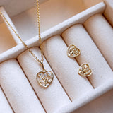 Scrouples - 8 kt guld vedhæng, hjerte med syntetiske zirkoner og forgyldt kæde - Model: 215463