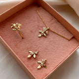 Scrouples - 8 kt guld vedhæng med syntetiske zirkoner og forgyldt kæde - Model: 215793
