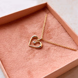 Scrouples - 8 kt guld hjerte vedhæng med diamant - Model: 215843