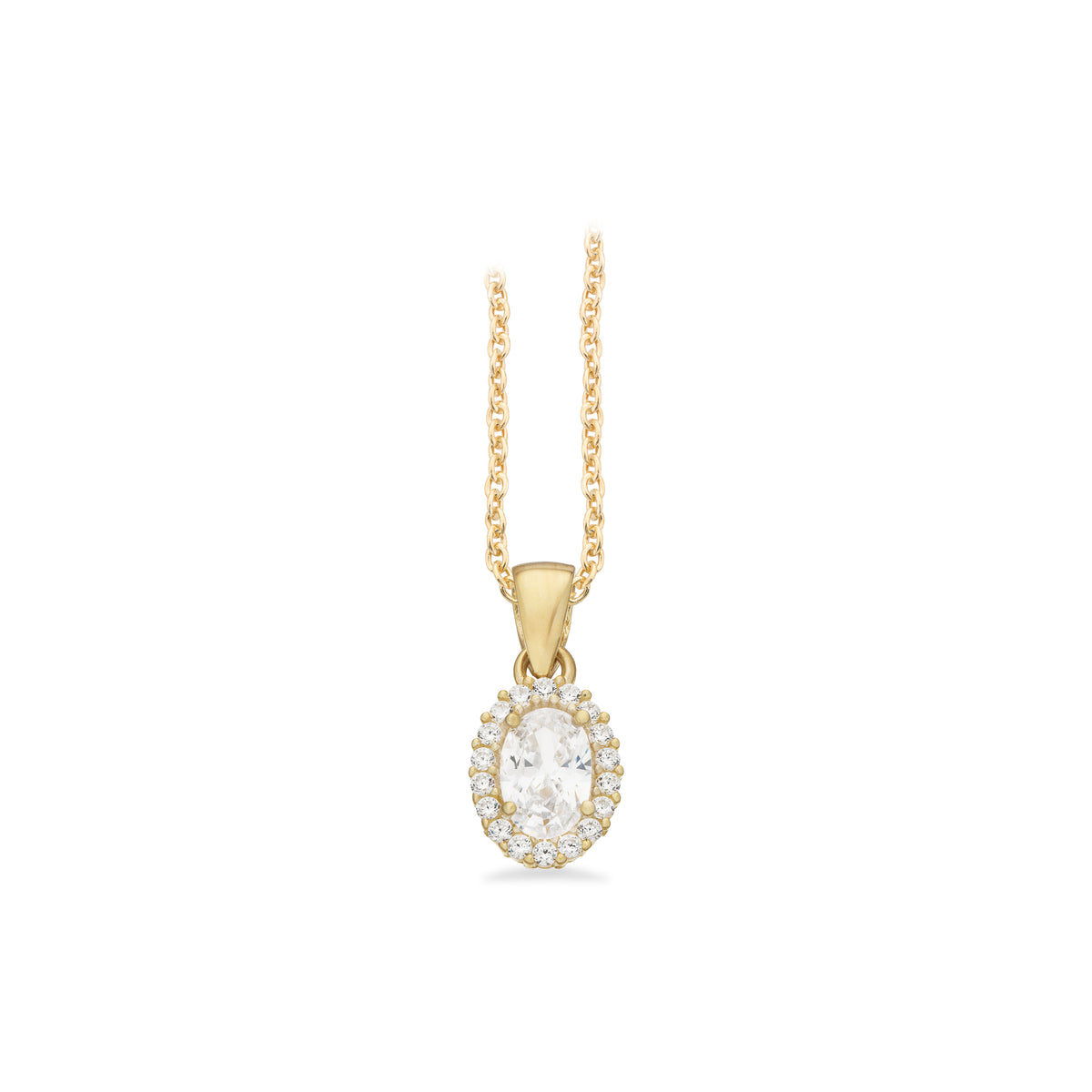 Scrouples - 8 kt guld vedhæng, med forgyldt kæde - Model: 216073