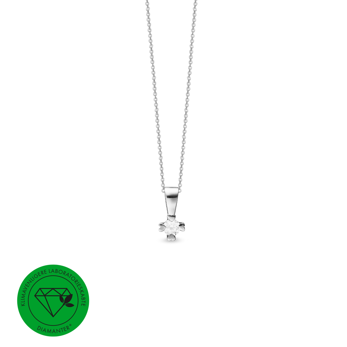 Mary vedhæng sølv med 0,05 ct labgrown diamant W/VS - Model: 21847705