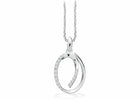Scrouples - Sølv halskæde, oval med syntetiske zirkoner - Model: 238482