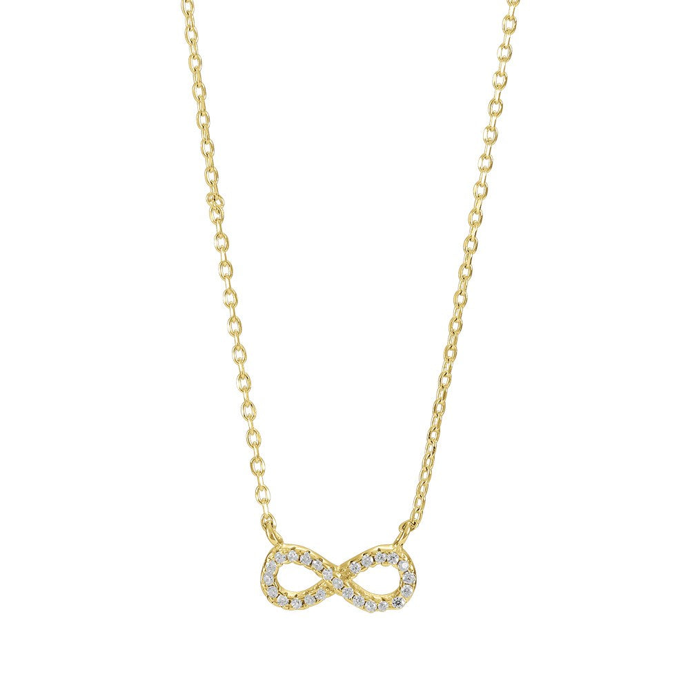 Joanli Nor Sølv halskæde med AGNANOR vedhæng m. cz – forgyldt