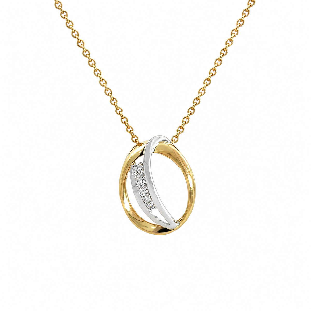 14 kt. Guld vedhæng - med 0,10ct tw/si brillant - Model: 20-22170