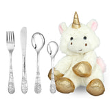 Nordahl Andersen - Rustfrit stål bestik m. enhjørning inkl. bamse - Model: 252-7008