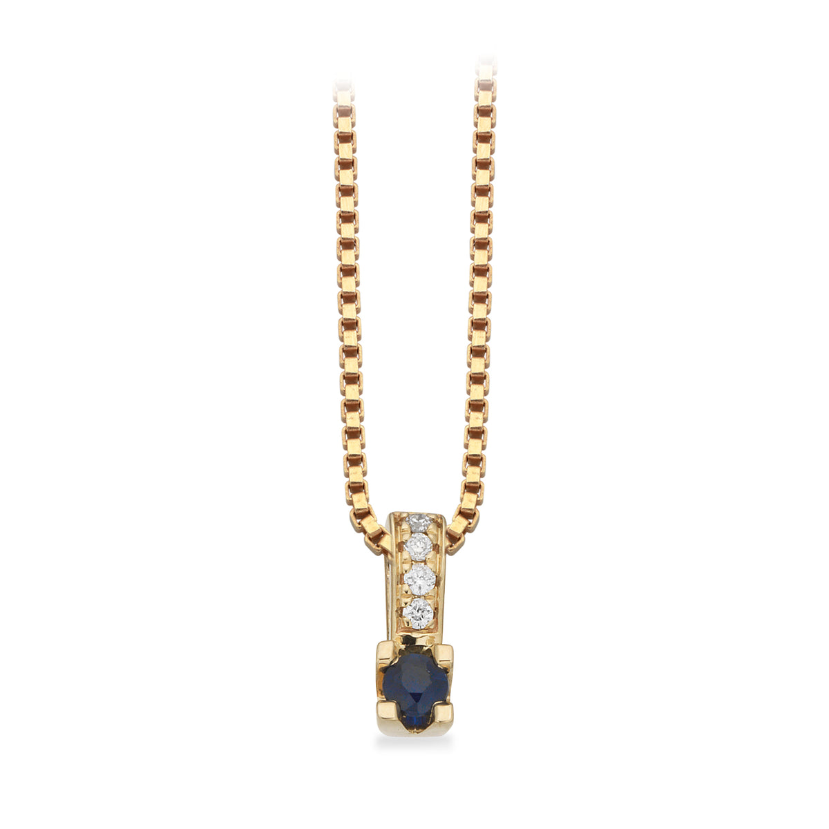 Scrouples - Kleopatra Queen vedhæng i 14kt. rødguld med safir + 0,02 w/si - Modelnr.: 2535,02SA
