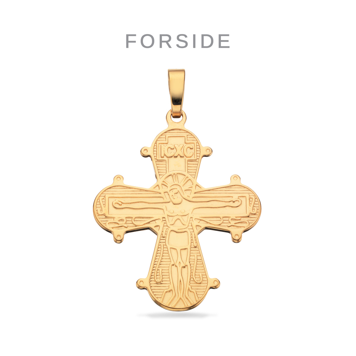 Scrouples - Forgyldt sølv vedhæng, Dagmarkors med Fadervor, 25x 22mm - Modelnr.: 25522F
