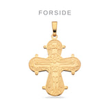 Scrouples - Forgyldt sølv vedhæng, Dagmarkors med Fadervor, 25x 22mm - Modelnr.: 25522F