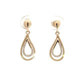 Amore Jewelry - 14 kt. guld ørering med diamant, 0,11ct w/si - 10-22155