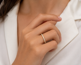 14 kt. Diamant guld ring med 0,165ct w/si