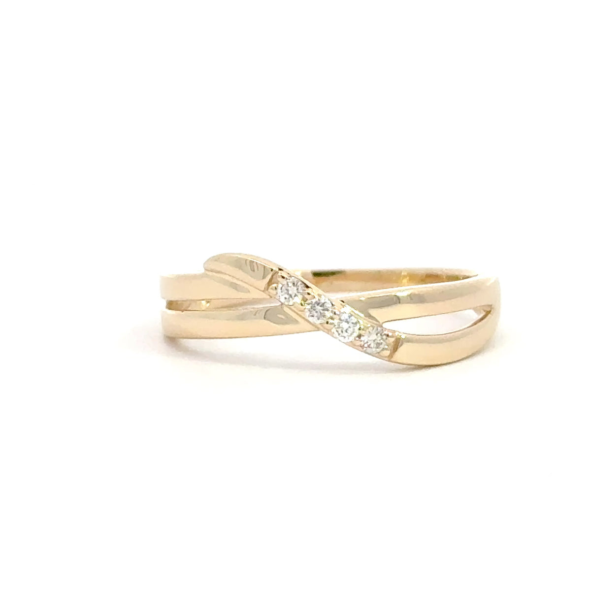 14 kt. guld diamantring med diamant, 0,055ct tw/si - Model: 40-22624