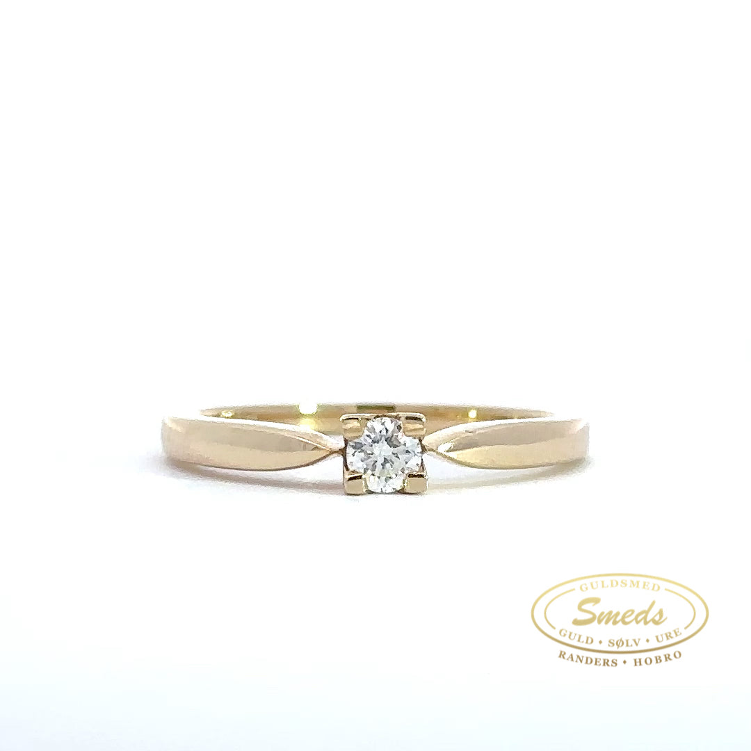Amore - 14 kt. guld ring med diamant 0,15ct tw/si - Model: 40-22591