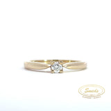 Amore - 14 kt. guld ring med diamant 0,15ct tw/si - Model: 40-22591
