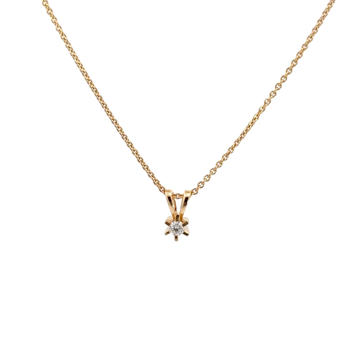 14kt Guld vedhæng- m. 0,06ct tw/si brillant - 20-22140