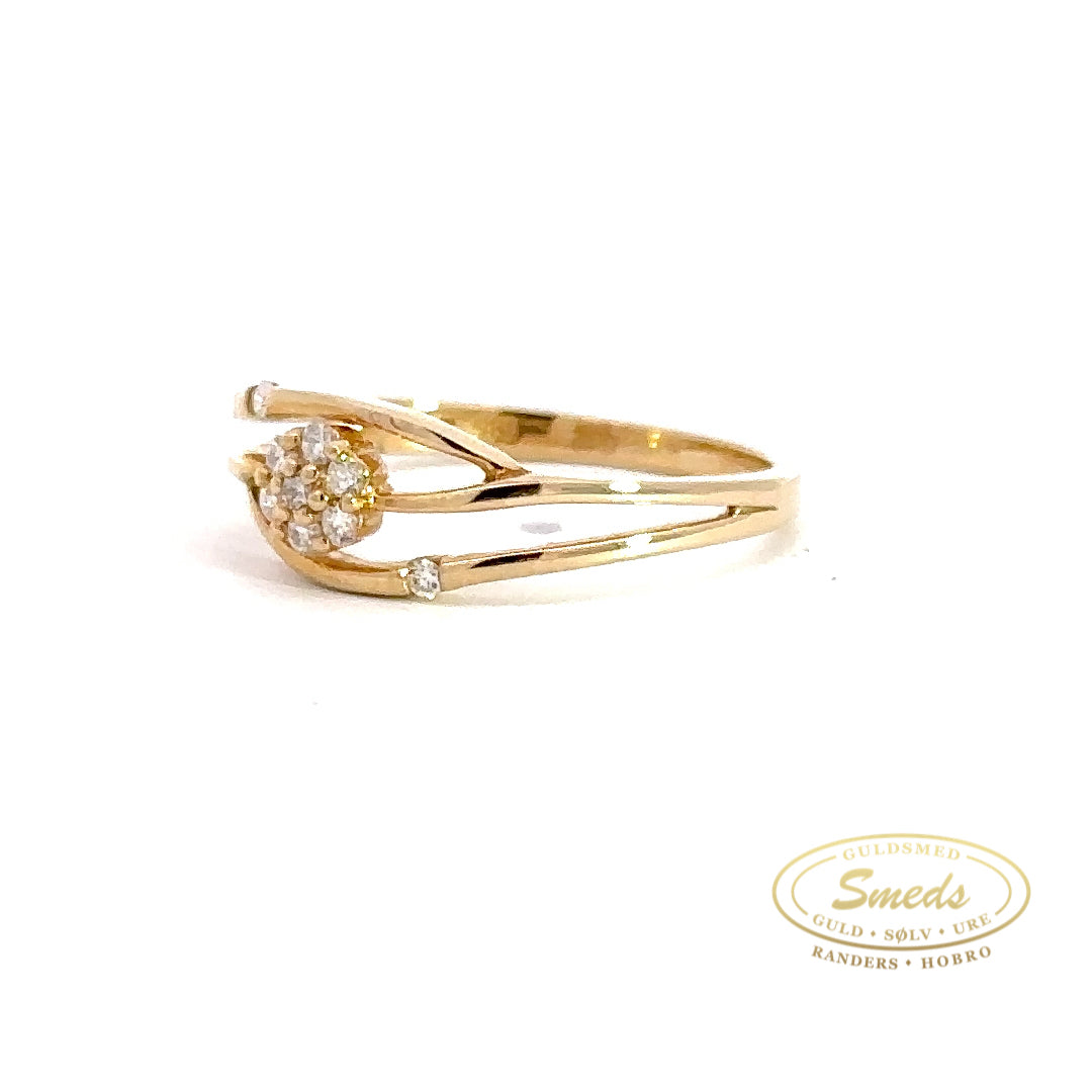 Amore - 14 kt. Diamant guld ring med 0,12ct w/si - Model: 40-22581