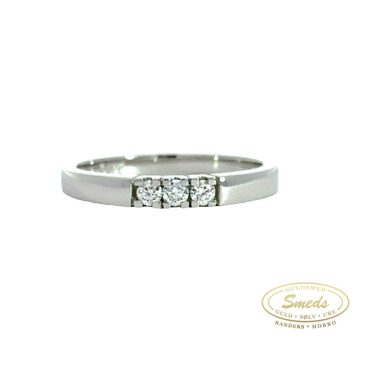 Hvidguld alliancering med diamanter