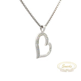 14kt. DIAMANT HJERTE VEDHÆNG 0,09 tw/si - Model: