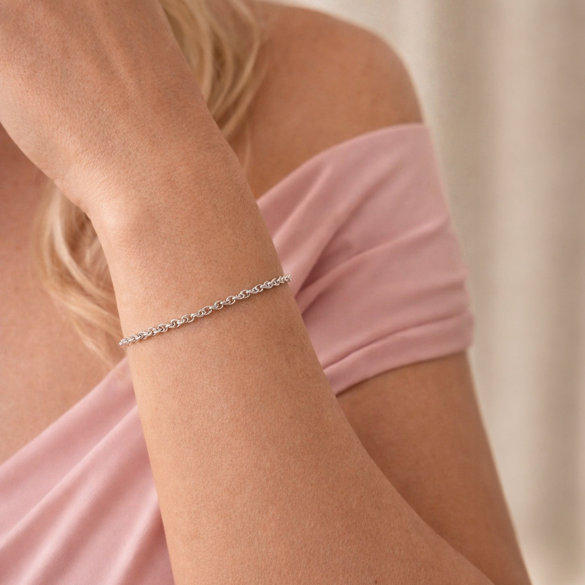 Scrouples- Armbånd snoet sølv rh. 17+2 cm-model 300872A,M