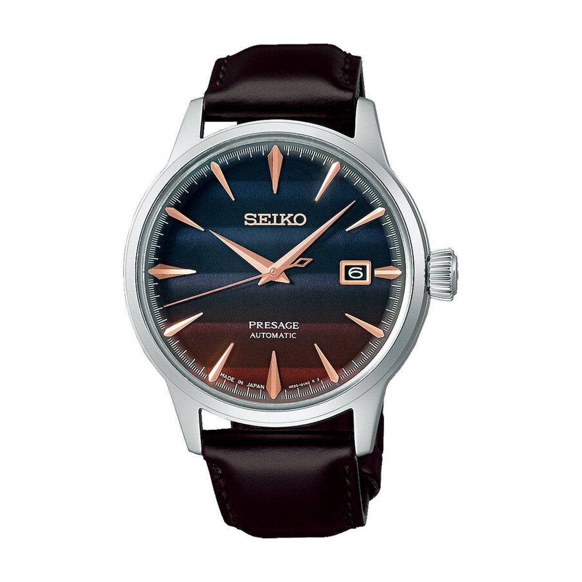 Seiko - LIMITED Presage automatik herreur, stål med læderrem - Model: SRPK75J1