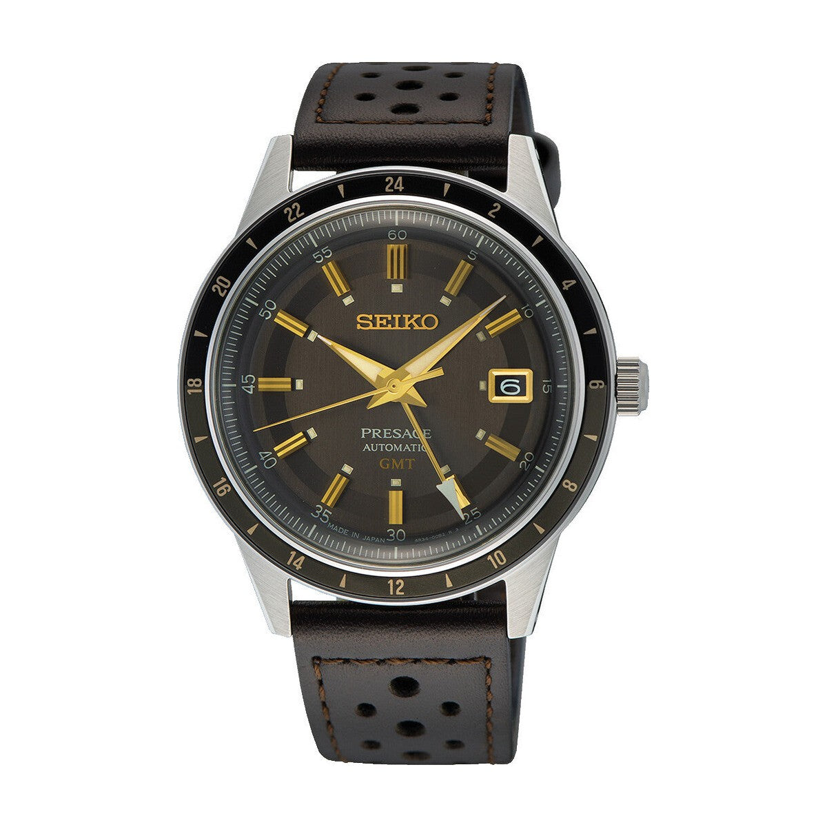 Seiko - PRESAGE automatic herreur stål med læderrem - Model: SSK13J1