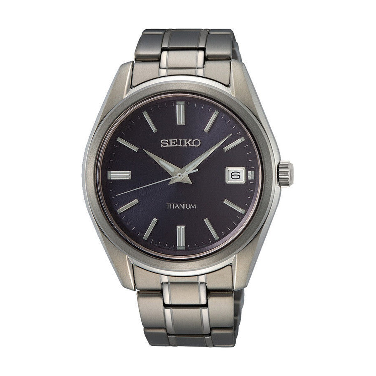 Seiko - Herreur i titan med lænke og dato - Model: SUR373P1