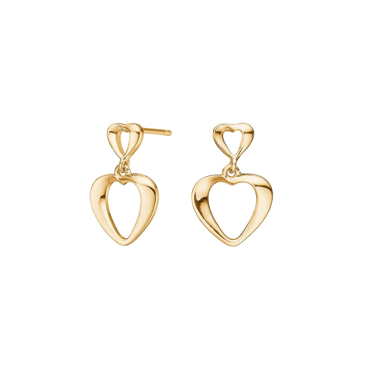 Nordahl Jewellery Sølv ørehængere PASSION52 – forgyldt
