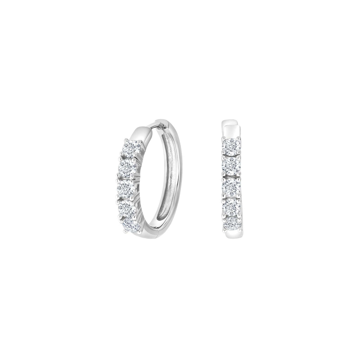 Joanli Nor Sølv creoler 20mm OBINOR – rhodineret