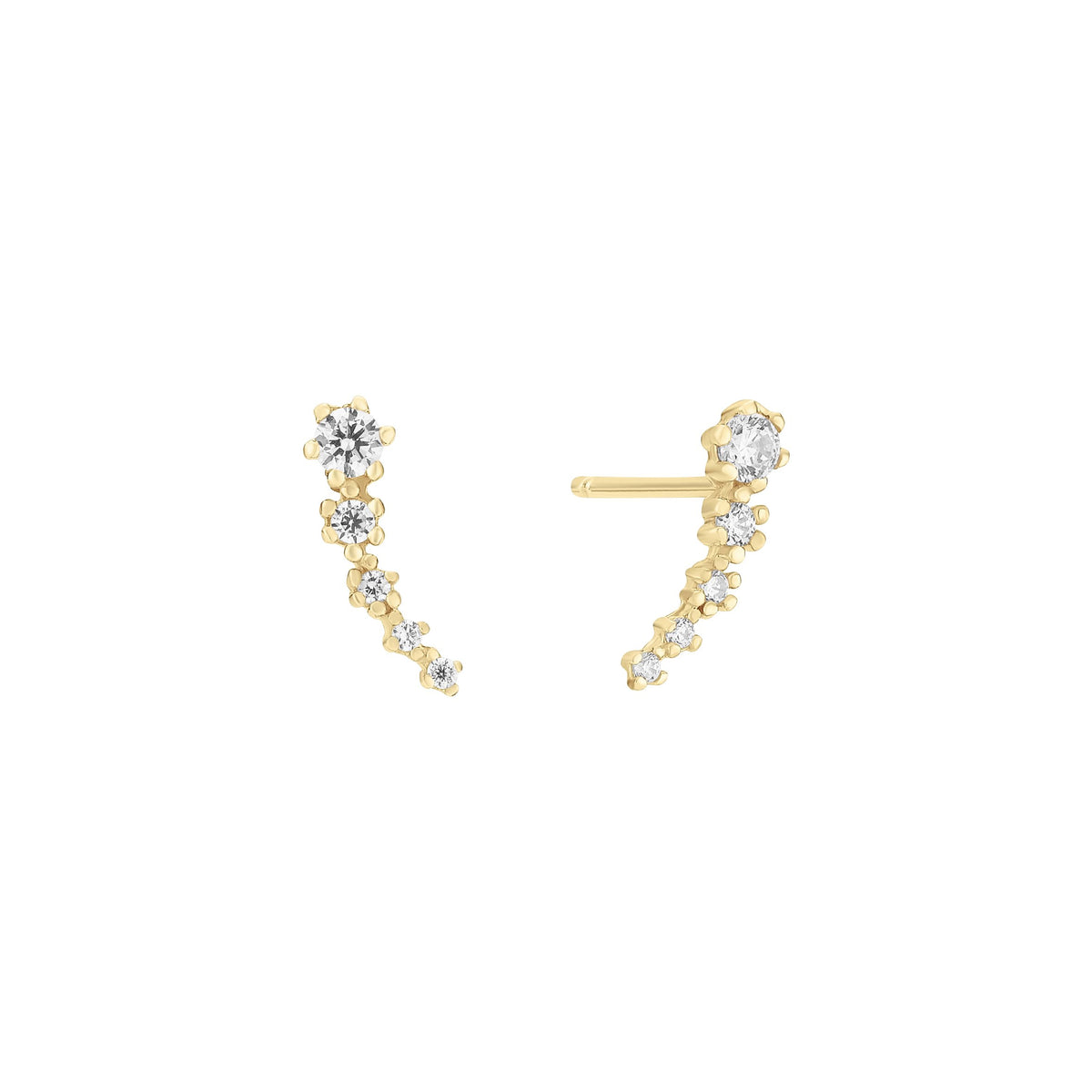 Lund Copenhagen Ørestik med zirkonia 10x3mm i 8 kt. guld – model 3091420-4-30