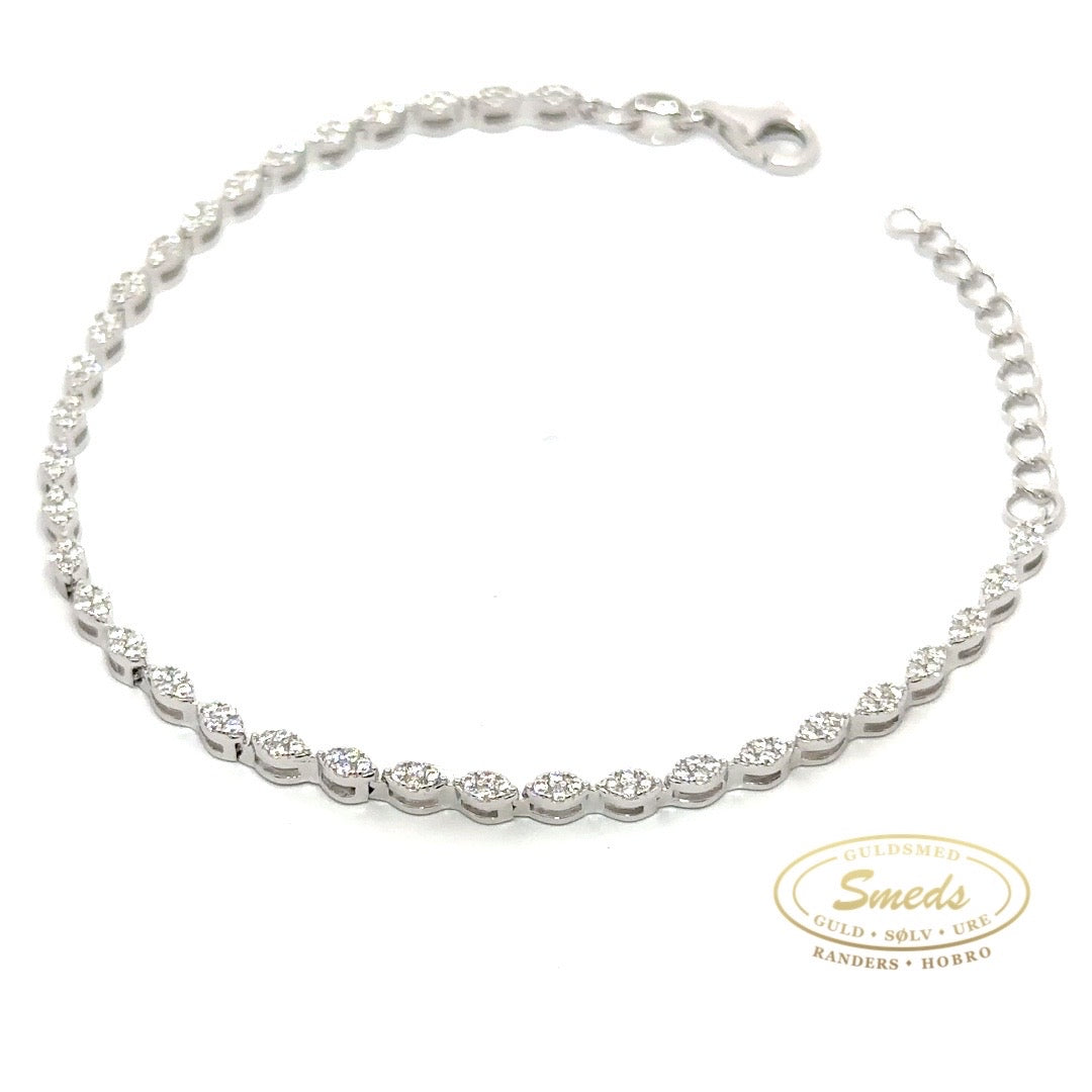 Sølv armbånd med syntetisk zirkon - Model: CR14767