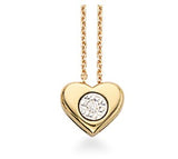 Scrouples - Collier stort hjerte 0,02 H-W/SI 8 kt. rødguld - Model: 33393,45