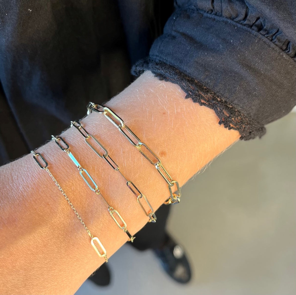 Scrouples - Armbånd i 8 karat guld 'long link' - Model: 33663,18