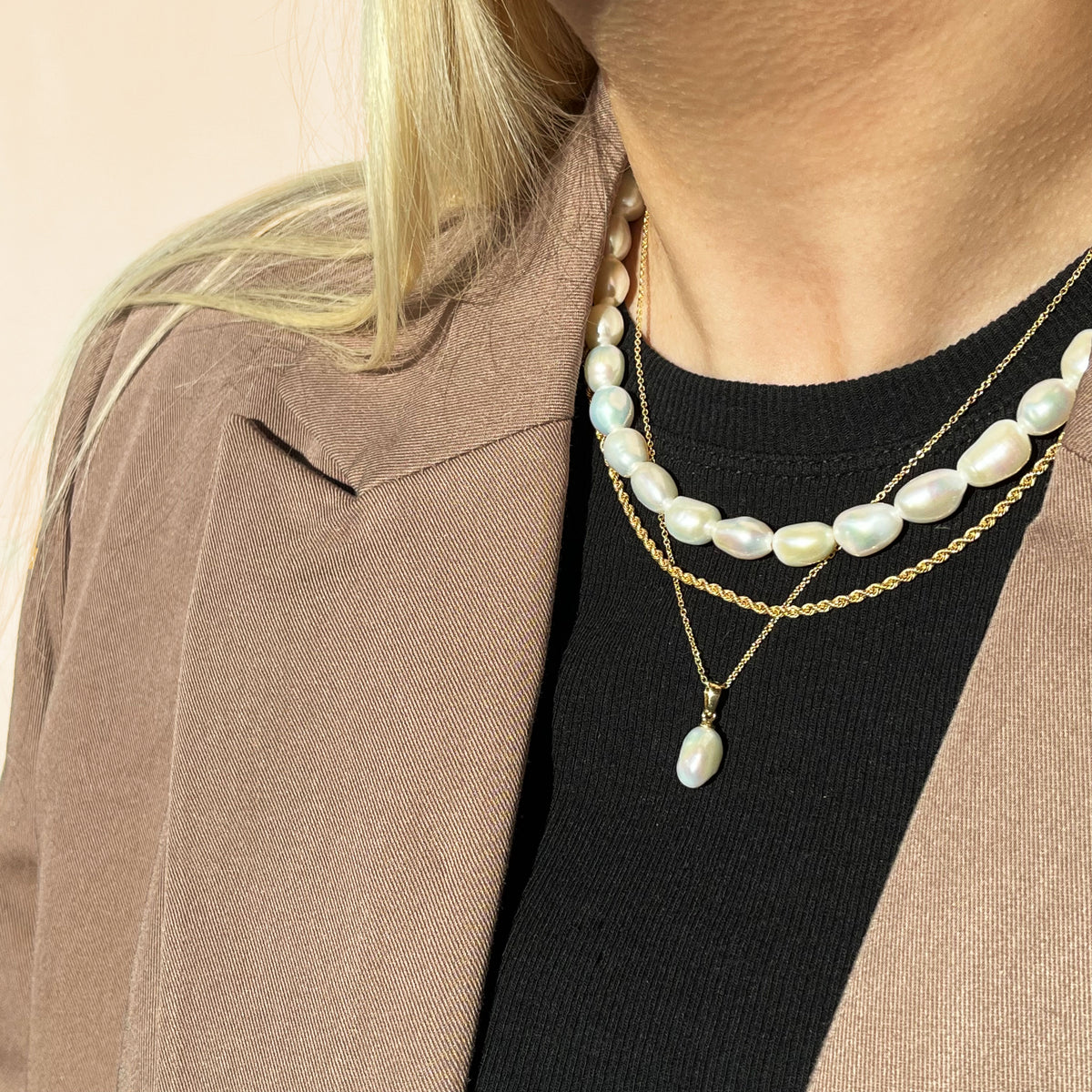 Scrouples - 8 kt. guld cordel kæde - Model: 33723,45