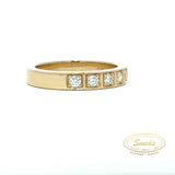 14kt. Guld alliancering med 5x0,05ct tw/si brillanter - Model: 40-22555