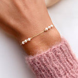 Scrouples - 8 kt. Guld armbånd med perler - Model: 34473A,M