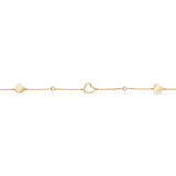 Scrouples - 8 kt. guld armbånd med hjerter og perler - Model: 34723A,M
