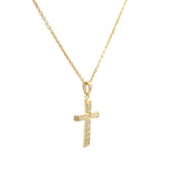 14 kt. diamant kors vedhæng m. 0,08ct w/si - Model: 20-22152