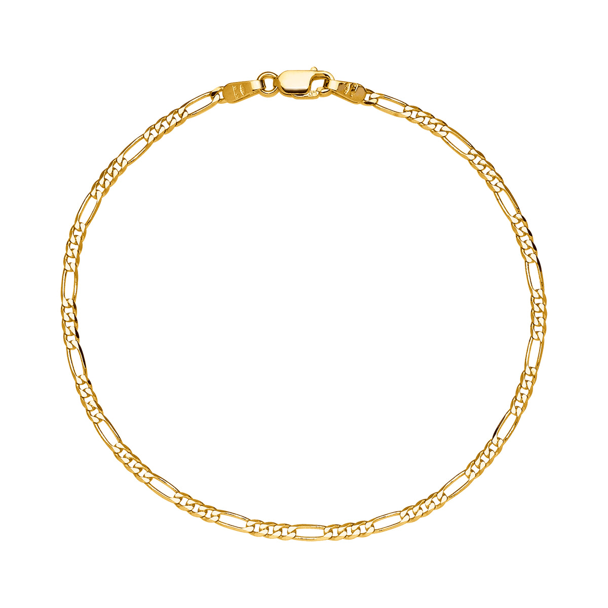 Lund Copenhagen Figaro armbånd 2,1mm 19cm i 8 kt. guld – model 3622018