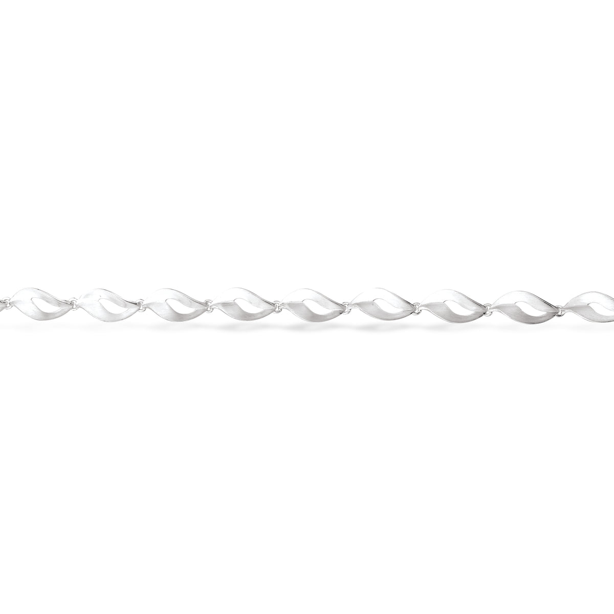 Scrouples - Halskæde matte sølv led, længde 42+3 cm - Model: 38082,42