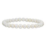 Scrouples - FORCE Herre armbånd hvid ferskvandsperle 6-7 mm 20 cm - Model: 38362A,L