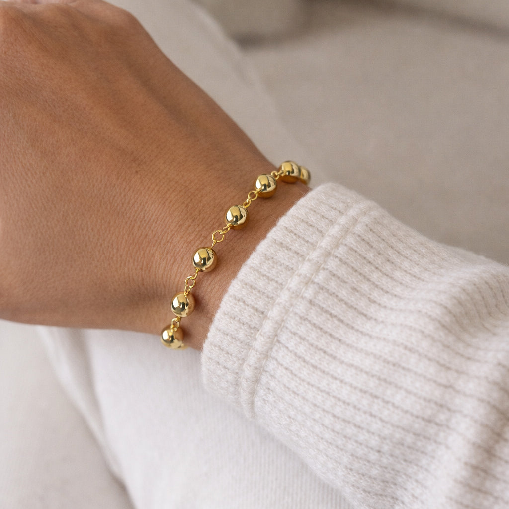 Scrouples - Armbånd, forgyldt sølv, kugler - Model: 39142A,M