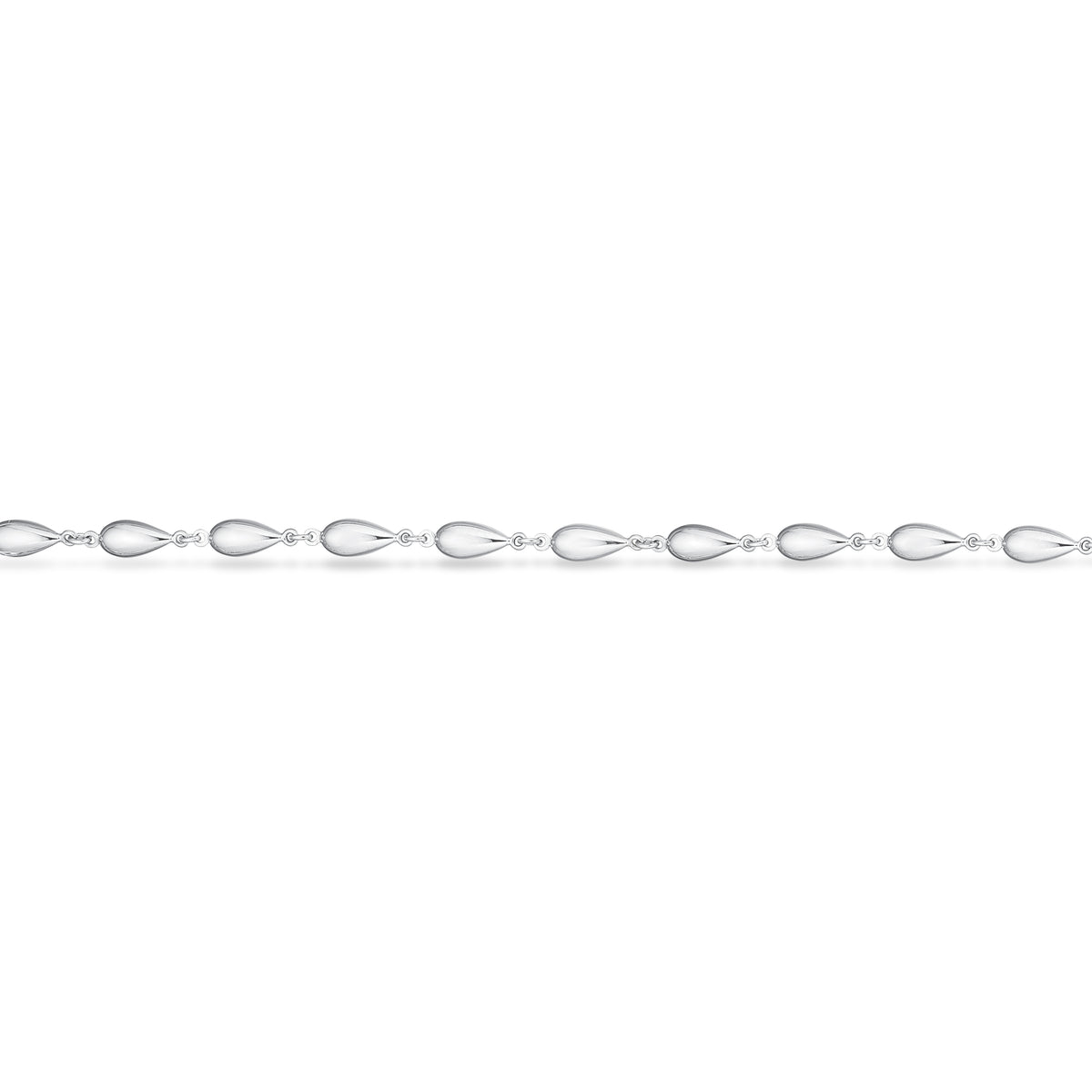Scrouples-Armbånd dråber sølv rh. 17+2 cm-model 39672A,M