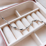 Scrouples-Armbånd dråber sølv rh. 17+2 cm-model 39672A,M