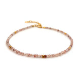 Scrouples - Armbånd, forgyldt sølv med lyserød kvarts - Modelnr: 39802A,M