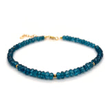 Scrouples - Armbånd, forgyldt sølv med blå kvarts - Modelnr: 39812A,M