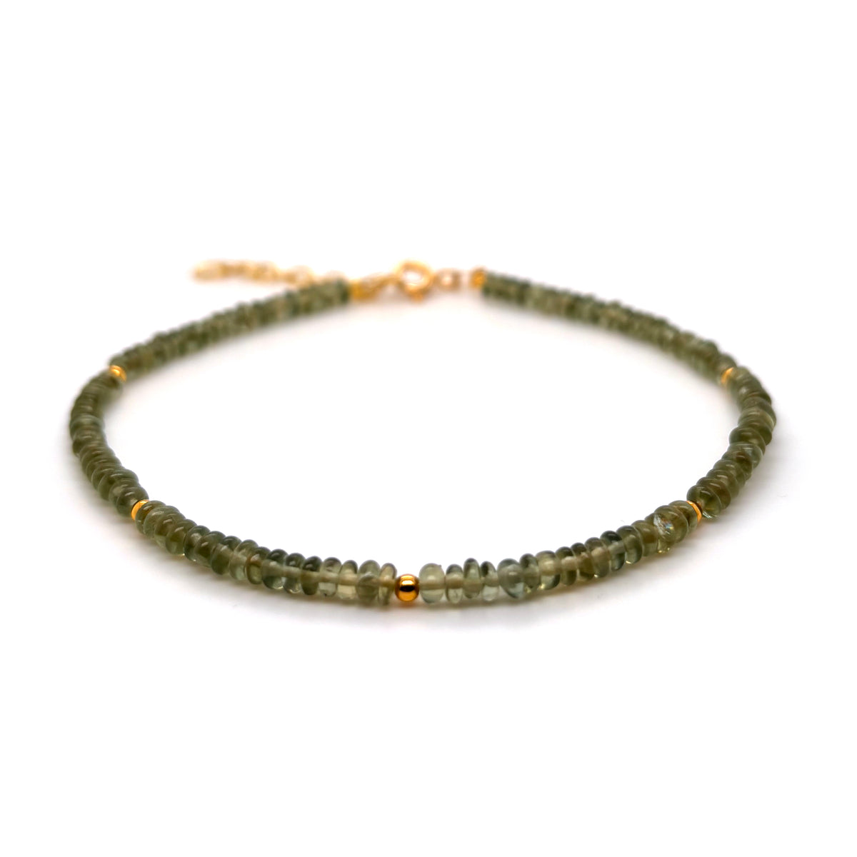 Scrouples - Armbånd, forgyldt sølv med grøn kvarts - Modelnr: 39842A,M