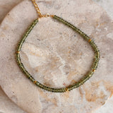Scrouples - Armbånd, forgyldt sølv med grøn kvarts - Modelnr: 39842A,M