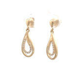 Amore Jewelry - 14 kt. guld ørering med diamant, 0,11ct w/si - 10-22155